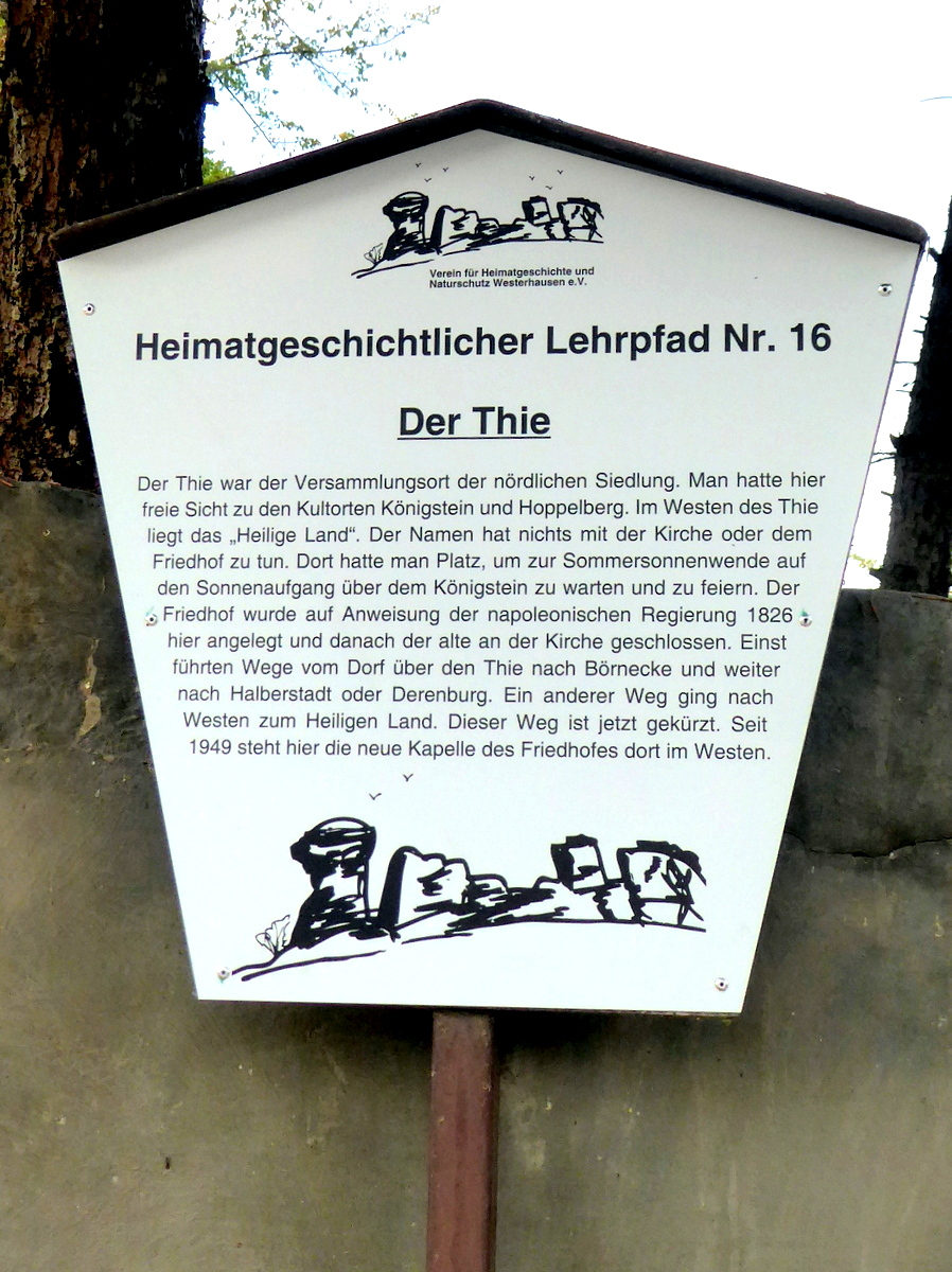 Das Schild auf dem Thie
