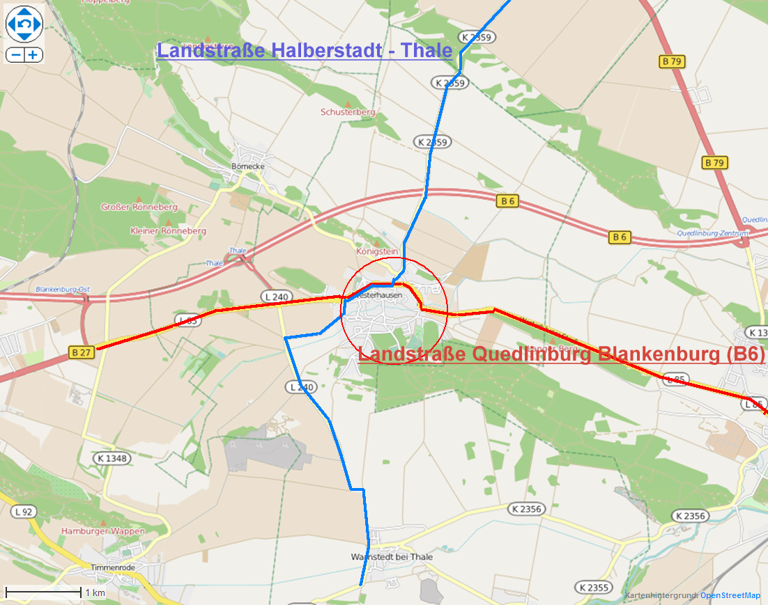 Die damaligen Landstraßen