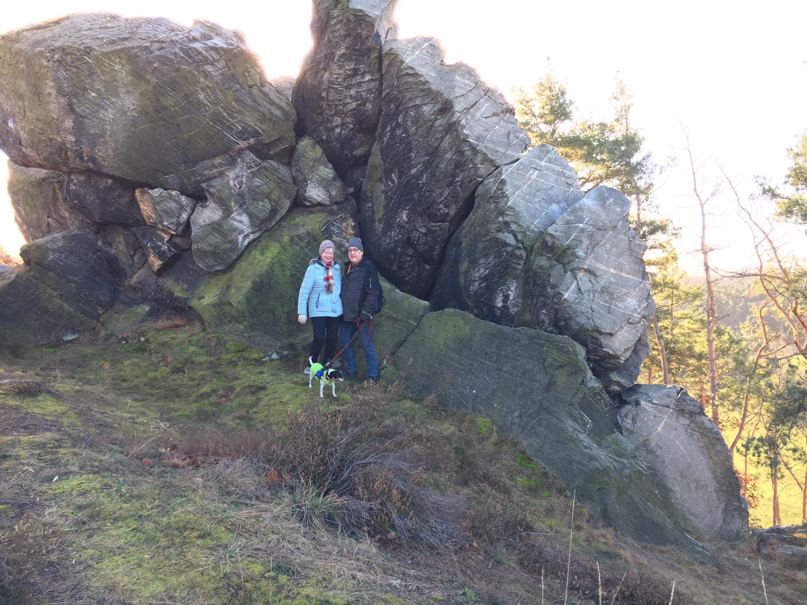 So hat man ein Größenverhältnis zu den Felsen