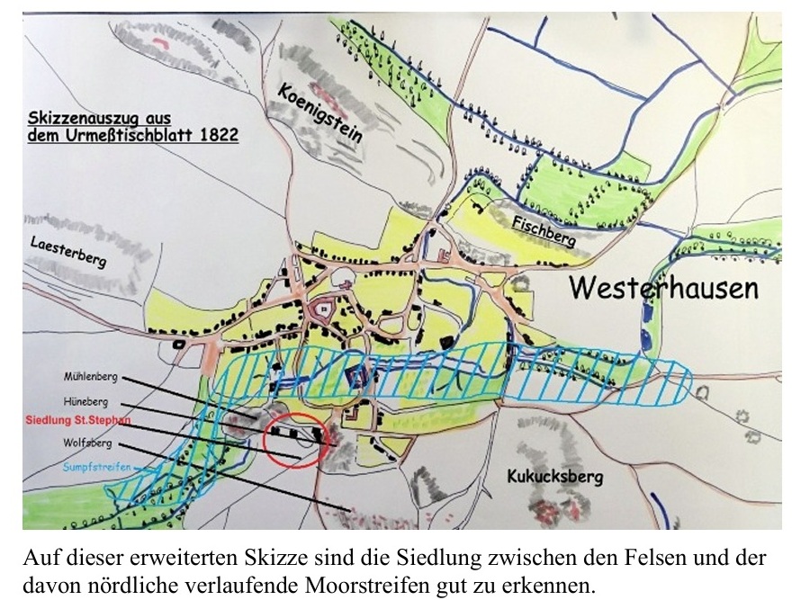 Lage aus einem Urmeßtischblatt