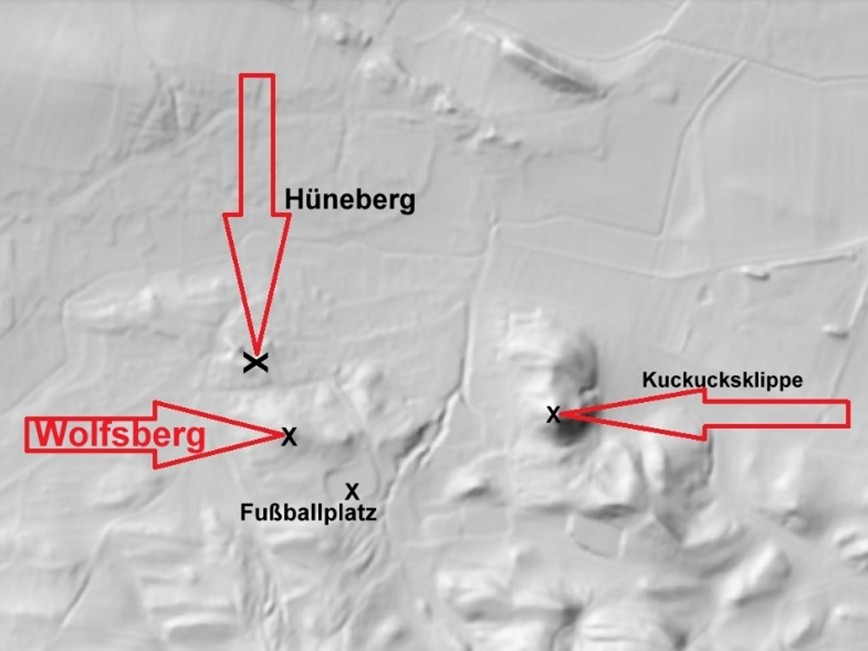 Hier kann man die Lage im Gelände grob erkennen.
