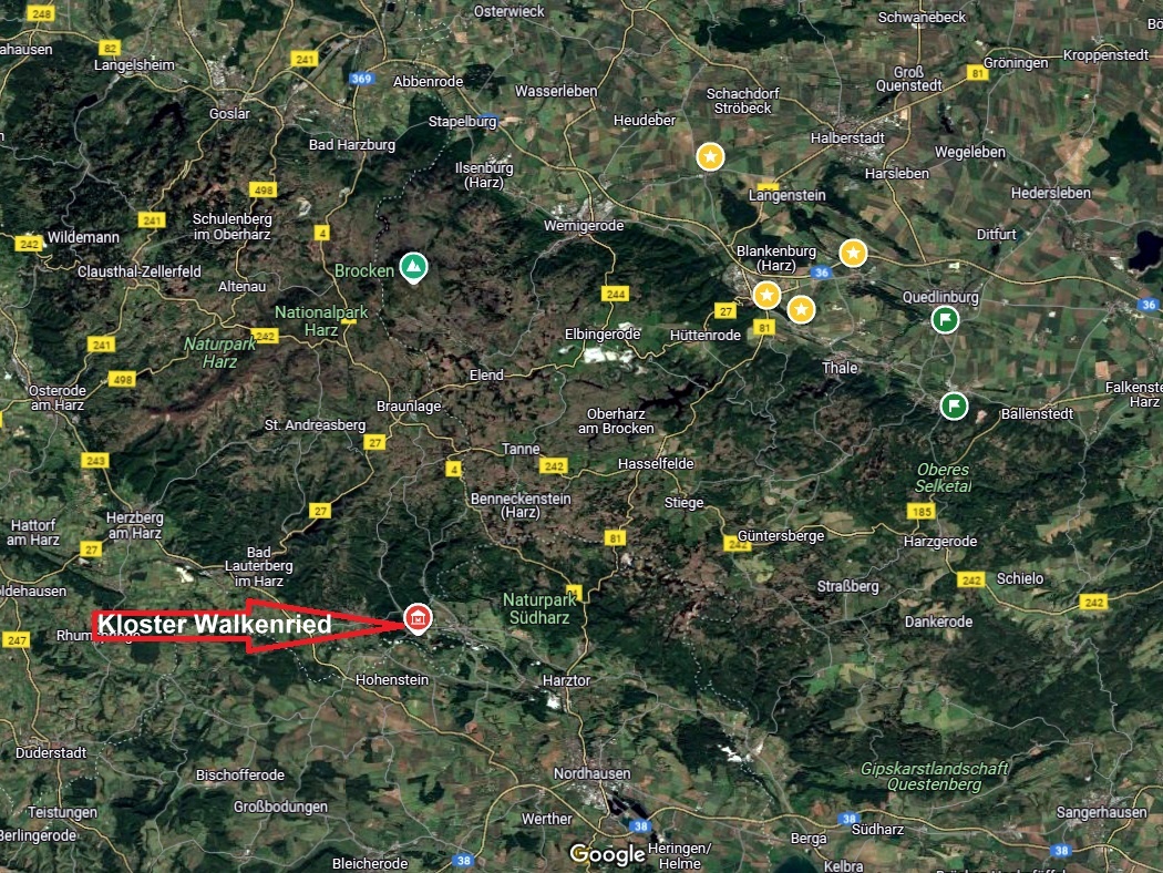 Walkenried liegt im Südwesten des Harzes
