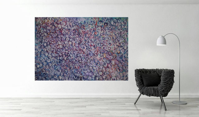 Le Bouquet Kreise Lila Blau Malerei Serpil Sögüt Krefeld