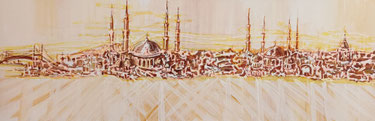 Istanbul Skyline Bild Beige Serpil Sögüt Krefeld