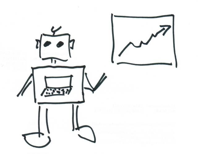 Robo-Advisor - Karikatur (Rechte: Dr. Peter Kührt)