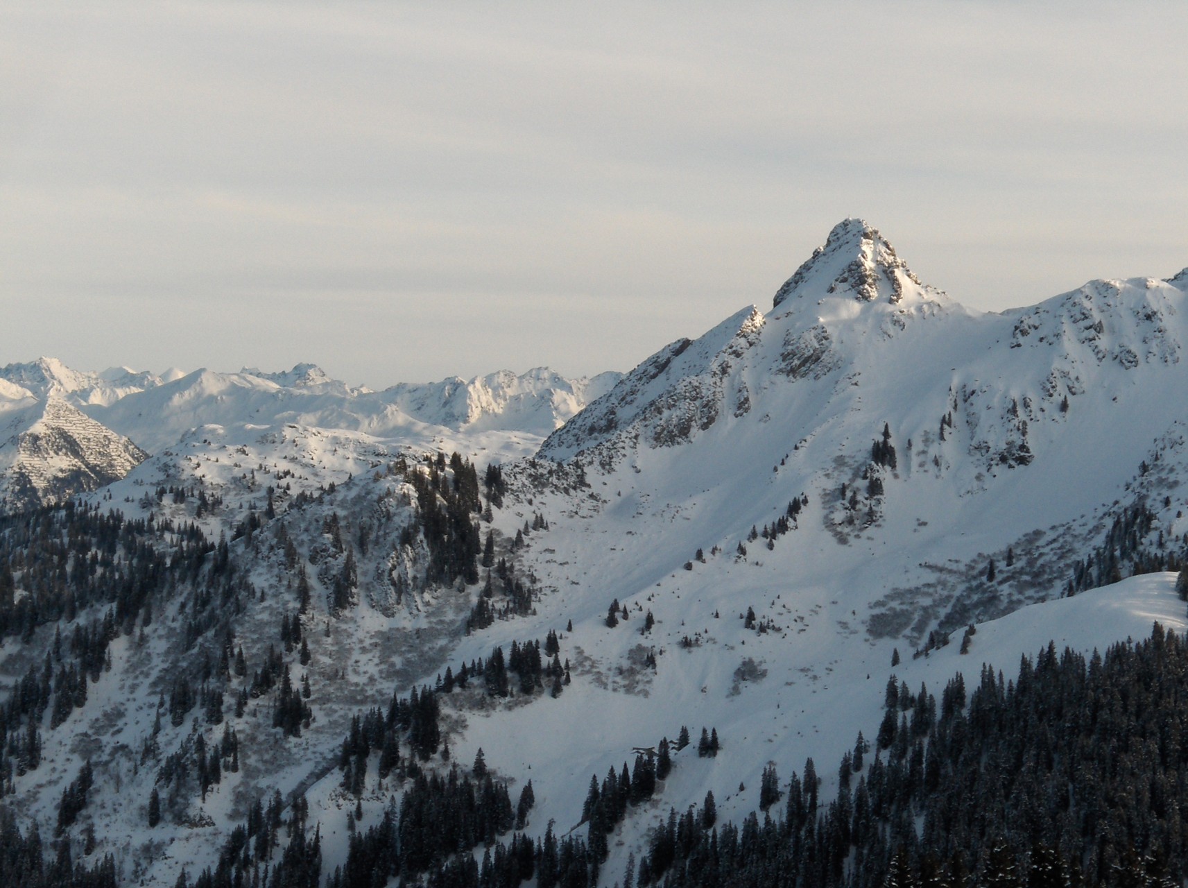 Blick vom Golm zur Mittagspitze