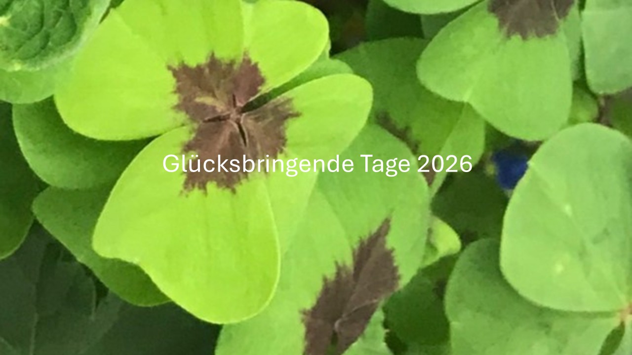 Glückstage nach Feng Shui in 2026