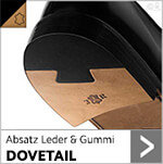 Absatz Leder Gummi Dovetail