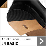 Absatz Leder & Gummi JR BASIC mit schwarzem Gummi