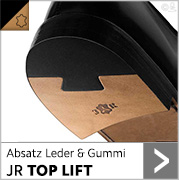 Absatz Leder & Gummi JR TOP LIFT mit schwarzem Gummi