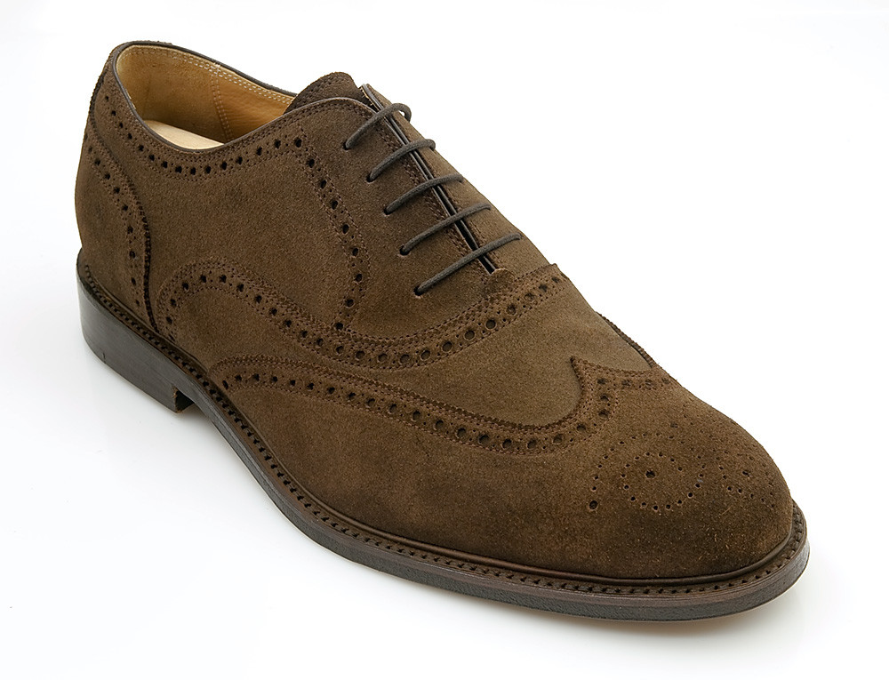 Fullbrogue Velour mittlebraun