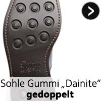 Dainite Gummisohle genäht für getragene rahmengenähte Schuhe