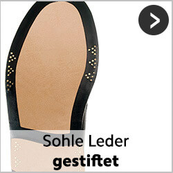 3/4 Sohle Leder mit Messingnägeln für getragene rahmengenähte Schuhe von Dinkelacker, Szabot und andere Budapester Schuhe