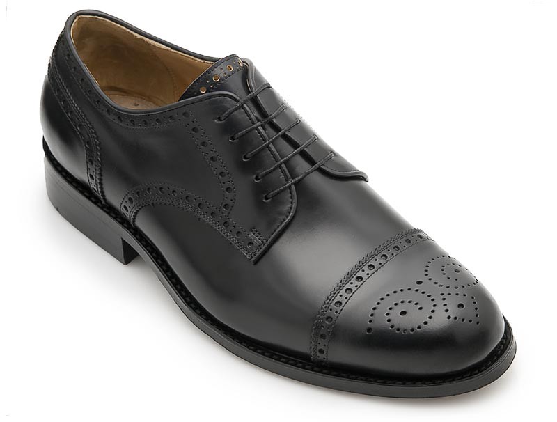 Halfbrogue Derby Cordovan schwarz