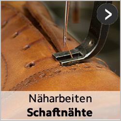 Nahtreparaturen am Schuhoberteil