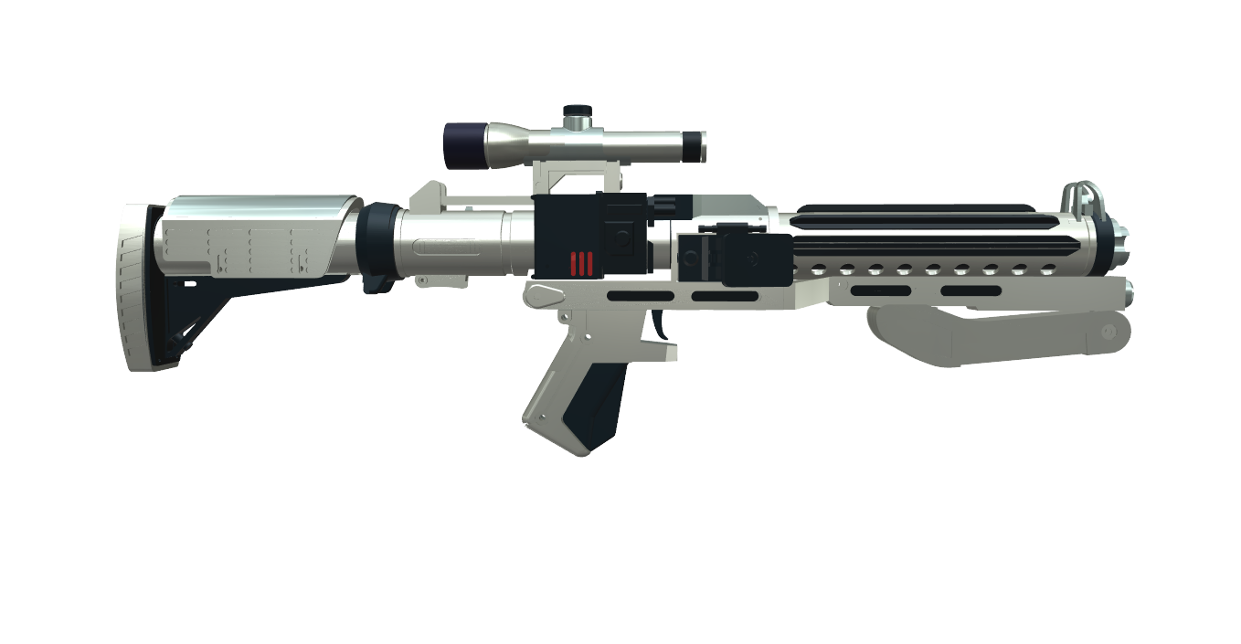 F 11D CAPT. PHASMA 3D FILES 3D PROPS Blasters for display and