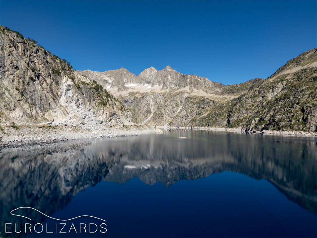 The shores of Lac de Cap de Long (F / Hautes-Pyrenées): Habitat of Iberolacerta bonnali.