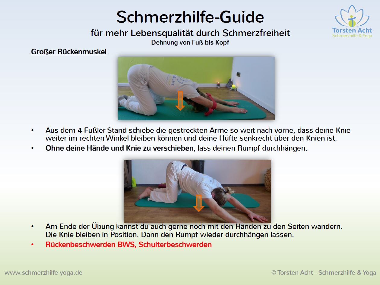 Übung Nr. 23 – Anahata Asana bei Rückenbeschwerden im BWS-Bereich und verspannten Schultern