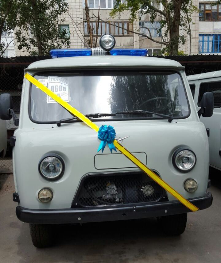 Новый автомобиль скорой помощи для Щербактинского района 2015 год. Фотоархив районной больницы