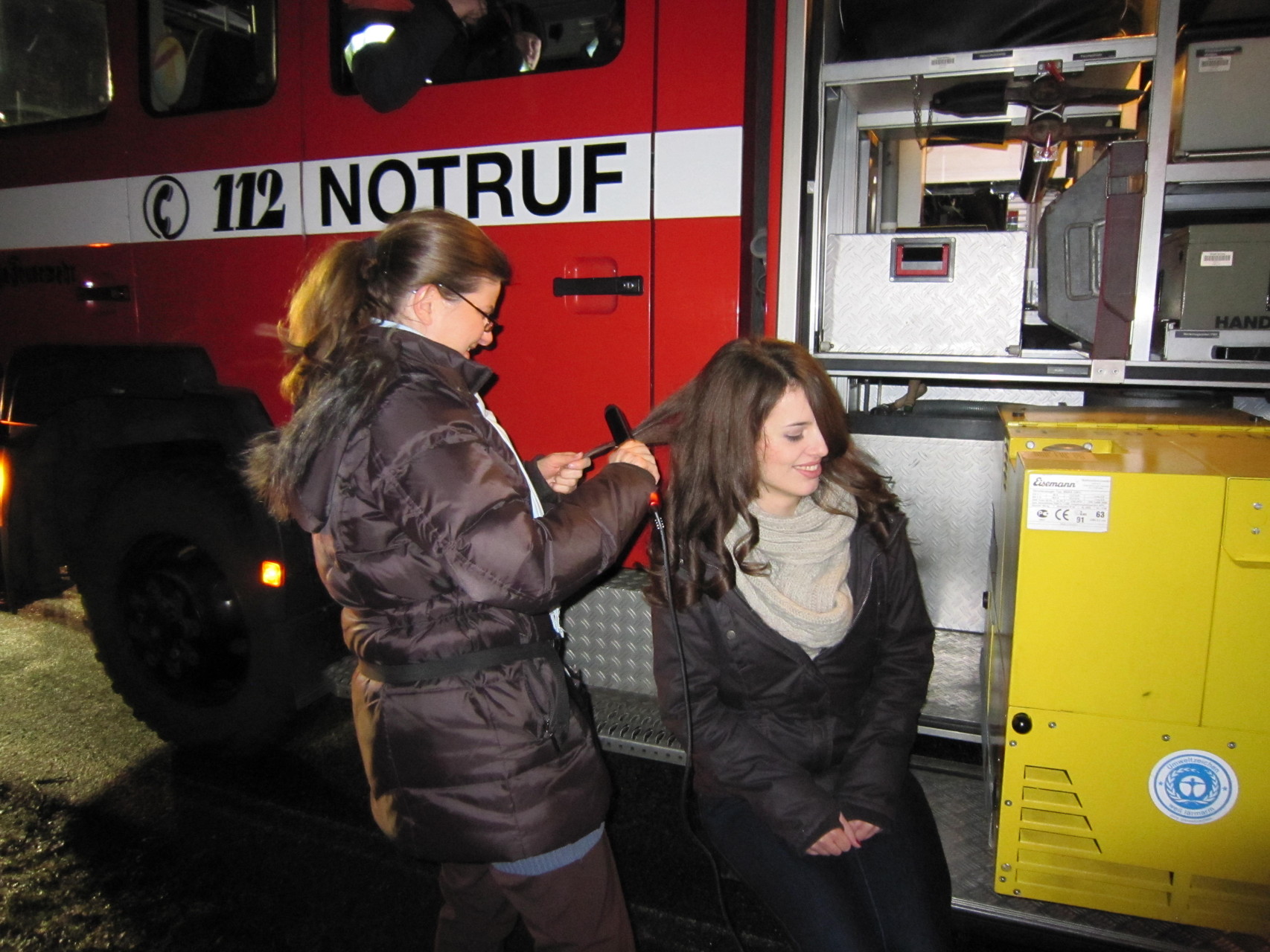 Strom für Locken gibt's von der Feuerwehr