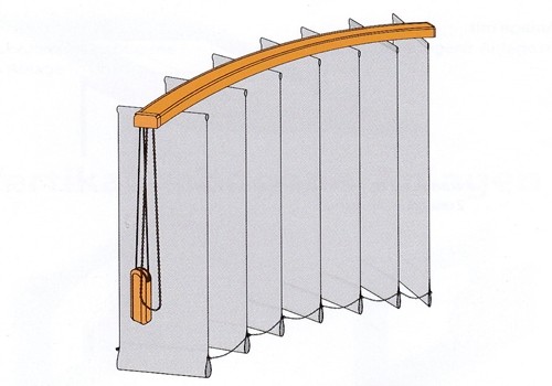 gebogene Lamellenanlage rund