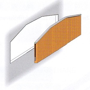 Lamellenvorhang für Giebelfenster