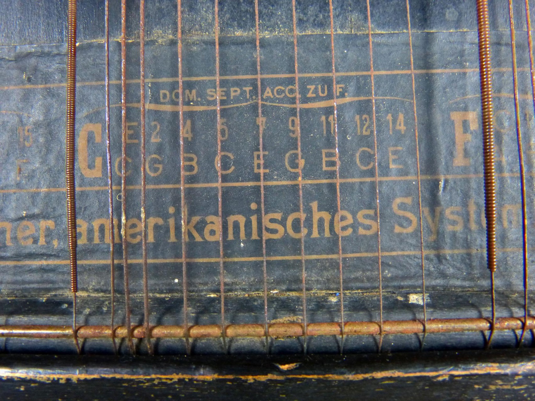 1915 Cítara de acordes AEOL Amerikanisches Harfen-Zither