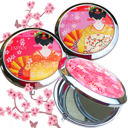 新商品桜と舞妓のjAPANコンパクトミラー　希望小売価格600円