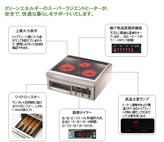 遠赤外線コンロ