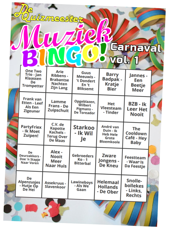 Muziekbingo Carnaval