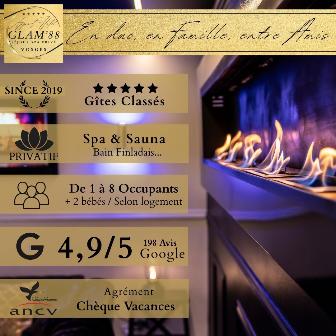 Appart'hôtel 5 étoiles de luxe avec spa privatif et services hôteliers à Remiremont, la cité des Chanoisesses. Chèques ANCV acceptès. 