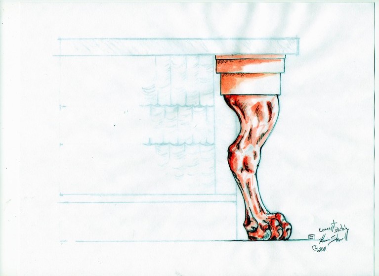 Architectural sketch for the new Grand Hotel bar