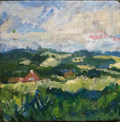 Steinbach, 45 x 50 cm, Öl auf Holz, 2018