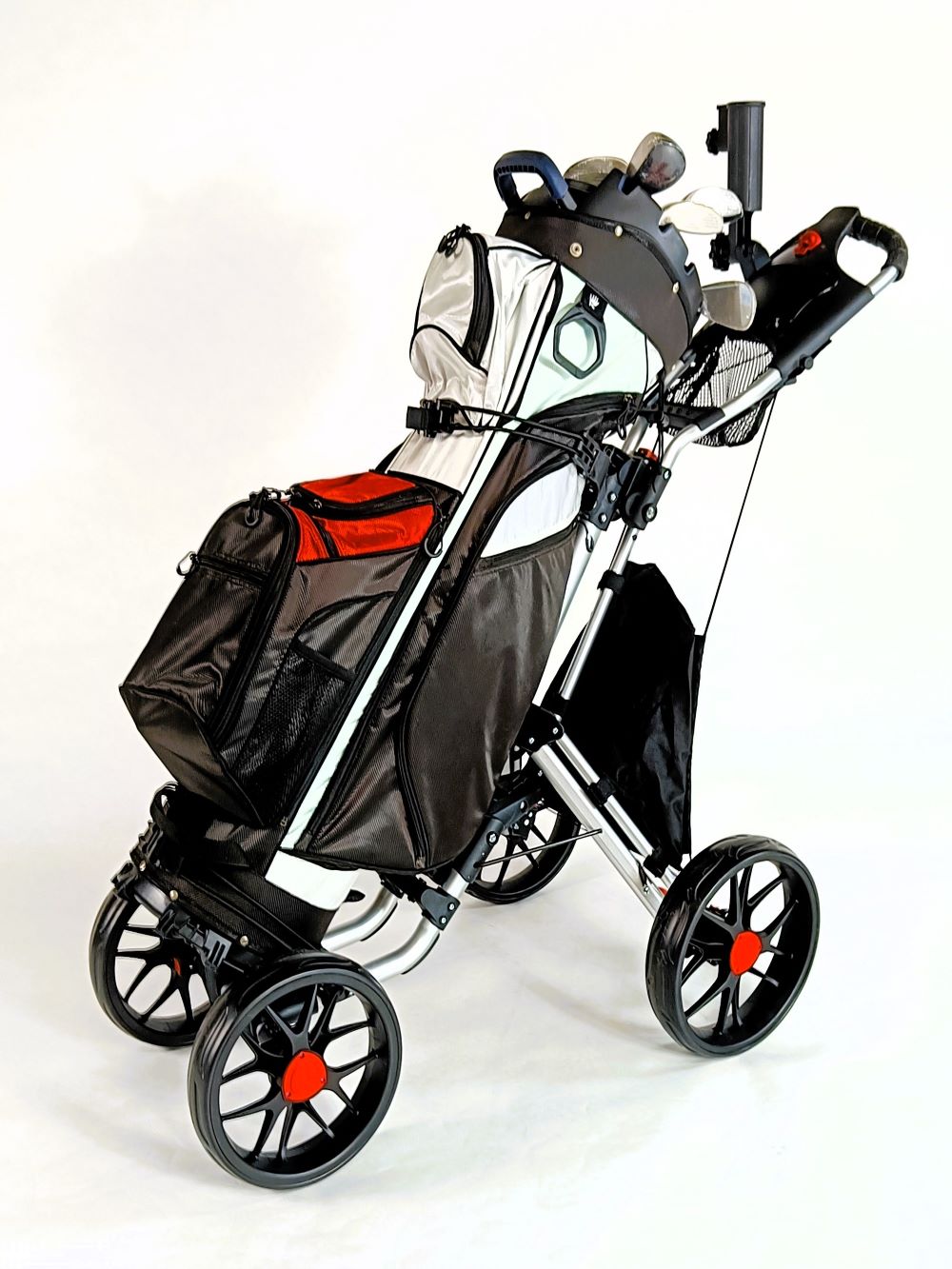 Bild: Yorrx Pro 4 - silver 4  mit Golfbag