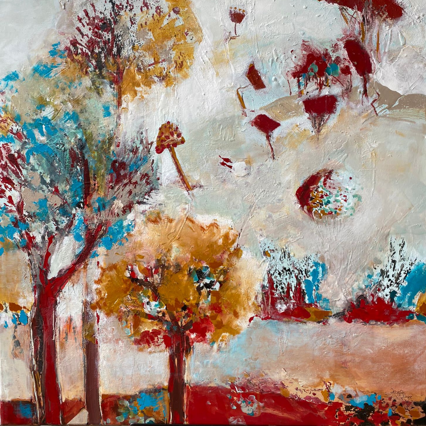 Tanz der Bäume 70x70 cm