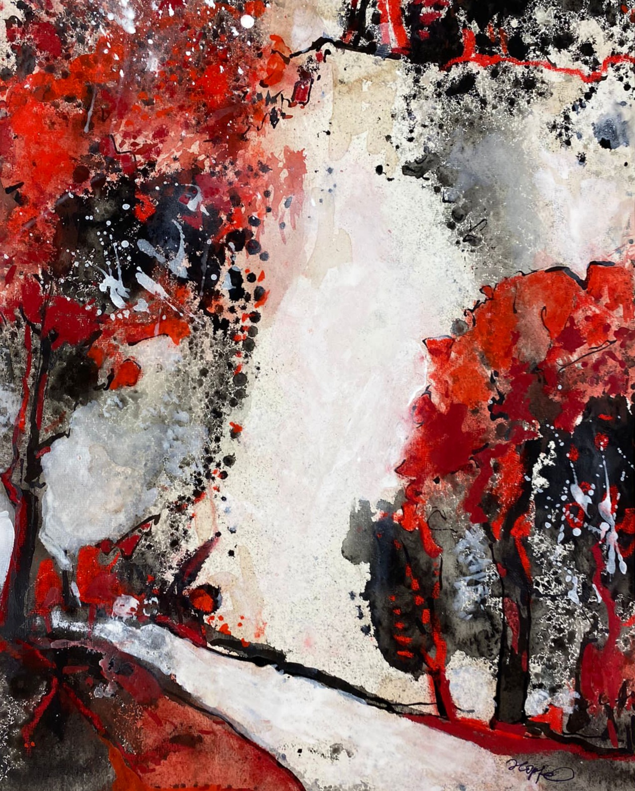 Und wieder lockt das Rot II 60 x50 cm