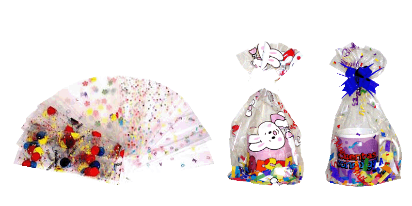 bolsa de celofan decorada mini