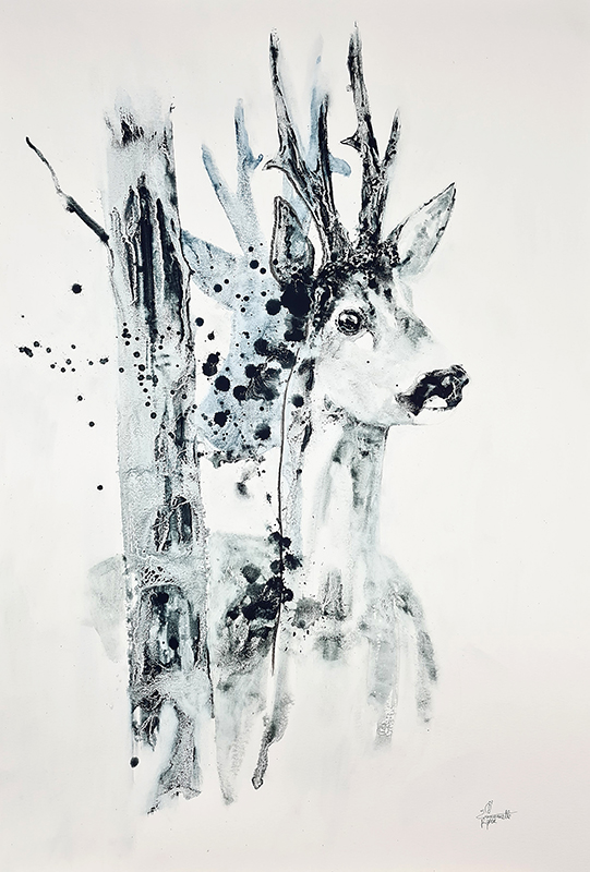 Série présences des bois, Chevreuil II, 60x80cm