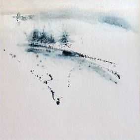 Echapée hivernale III - 60x60 cm - 2016