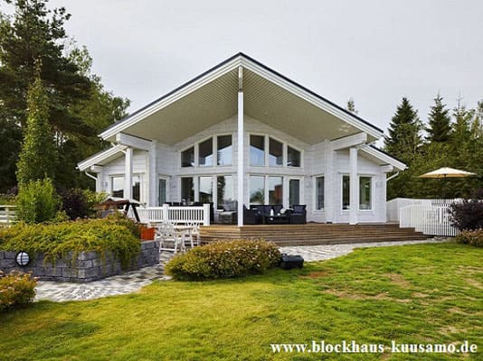 Finnisches Architektenhaus - Blockhaus Bungalow - Ebenerdiges Singlehaus vom Feinsten - Bungalow - barrierefrei - Hauskauf - Hausbau