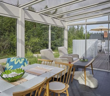 Blockhaus mit Wintergarten - Holzhaus - Massivholzhaus - Architektenhaus - Hausbau - Blockhausbau - Bau