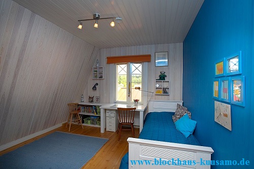 Blaues Zimmer eines Teenagers