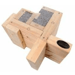 Holzhaus - Blockhauswand mit Dämmebene - Blockbohlenhaus mit Balkenstärke 135 mm - © Blockhaus Kuusamo