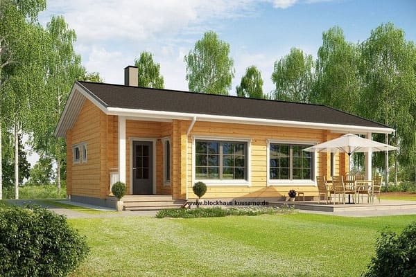 Kleines Blockhaus als Wohnhaus - Blockhaus Bungalow - Ausbauhaus - Blockbohlenhäuser - Preise - Schwerin