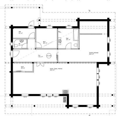 Holzhaus Grundriss
