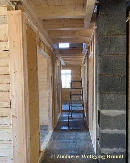 Innenausbau im Blockhaus - Ökologisch bauen - Ökohaus - Naturhaus - Holzbau - Hausbau - Niedersachsen 
