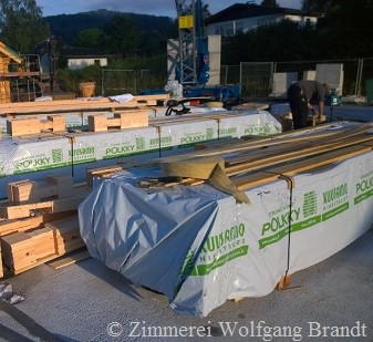 Holzhaus Bausatz Lieferung auf der Baustelle - Blockhausbau - Niedersachsen - Holzhäuser in Blockbauweise - Blockhaus bauen 