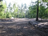 Grundstück für ein Wohnblockhaus - Blockhaus Baustelle 