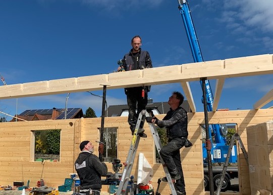 Blockhausbauen - Zwischendecke  