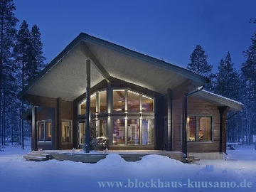 Aufwendiges Architektenhaus - Wohnblockhaus - Freigeplantes Blockhaus - Holzhaus in Blockbauweise - © Blockhaus Kuusamo  